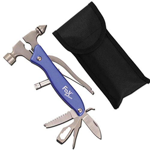 Multi Tool con pinze, Martello, lampada led, Cacciavite, chiave inglese, apribottiglie, Utensile multifunzione, set di attrezzi, Coltello e tasche