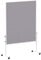 MAUL Moderationstafel MAULsolid 150x120 cm | Stabile Pinnwand mit beidseitiger Nutzung | Pinnwand Filz für Moderationskarten, Pinnnadeln | Tafel für Büro, Schule, Universität | Grau