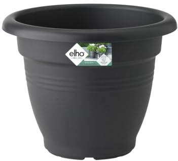 Elho Green Basics Campana 40 - Flowerpot - Living Black - Outdoor - Ø 38.9 x H 30.7 cm