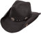 Stetson Roxbury Black Distressed Shapeable Leather Cowboy Western Hat - Small