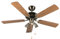 Qazqa mistral - Ventilateur de plafond - 3 lumière - Ø 1100 mm - Bronze - Moderne - éclairage intérieur - Salon I Chambre I Cuisine I Salle à manger