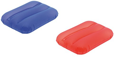 2er Set aufblasbares Schwimmkissen - Strandkissen (rot - blau)