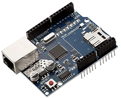 AZDelivery W5100 Ethernet Shield de Extensión Internet Compatible con Arduino Incluido un E-Book!