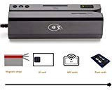 ITOSAYDE USB Magnetic Credit Card Reader - 880II for Magstripe, IC, NFC & Psam Cards, Supports Windows 98/2000/XP/VISTA/7/8, Black, PC Compatible