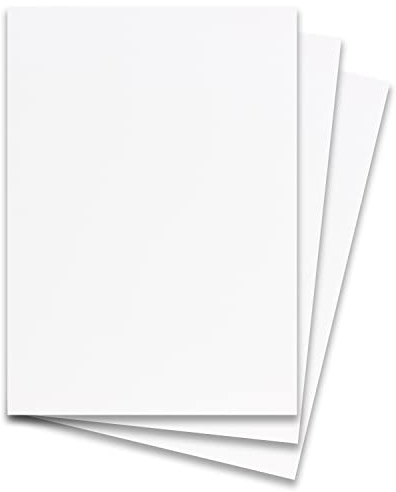 75 Stück DIN A4 Karton mit Leinenstruktur - Farbe: Weiss - 29,7 x 21 cm - 190 Gramm pro m² - Einzelkarte ohne Falz - Ideal zum Basteln, Scrapbooking, Grußkarte