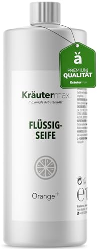 Orange Flüssigseife Seife mit Orangenöl Naturrein für die Haut Kosmetik 1 x 1000 ml