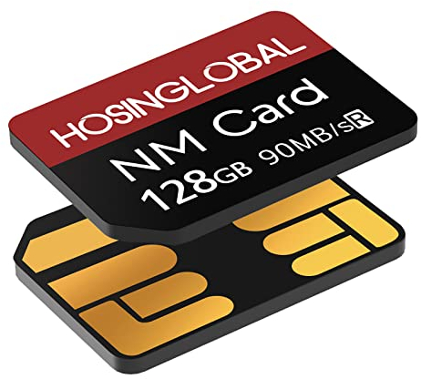 Carte NM 128Go 90Mo/s Nano Carte mémoire Carte SD Nano Carte Compact Flash, Uniquement Compatible avec Les séries Huawei P30/P40/P50 séries/Mate20 séries/Mate30 séries/Mate40 séries,128Go Carte