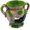 Vektenxi Aquarium Aquarium Landschaftsbau Garnelen versteckt Höhle Moos Vase Harz Ornament Dekor ungiftig Größe 11 cm * 6,5 cm * 9 cm grün langlebig und praktisch