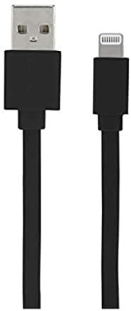 Metronic 732044 Câble Plat pour Iphone et Ipad Data et Charge 1 M Noir