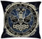 Firelife Wikinger Odin Hammer Kissenbezug Kissenhülle Linen Dekokissen Fall Kissenbezüge Sofakissenbezug Zierkissenbezüge für Sofa Couch Auto Home Dekor White 45 x 45 cm