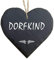 Homeyourself Herz Schieferherz Schiefer Schieferschild 10 x 10 cm Dorfkind schwarz Dekoschild Wandschild Schild Stein Geschenk