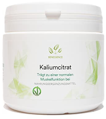 Benessence - Citrato de Potasio en polvo soluble - complemento alimenticio - 125 días de integración - 500 g