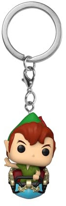 Funko Pop! Keychain: WDW50- Peter On PPF - Captain Hook - Disney World 50th Anniversary - Neuartiger Schlüsselanhänger - Vinyl-Minifigur Zum Sammeln - Strumpffüller - Geschenkidee - Minifigur
