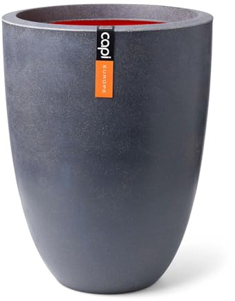 Capi Europe - Gefäß elegant niedrig Smooth NL - 36x48 - Dunkelgrau - Blumentopf für den Innen- und Außeneinsatz - Übertopf - Pflanztopf - Pflanzgefäß - Kunststoff - KDG782