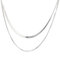 NicoWerk Damen Silberkette Schlicht aus 925 Sterling Silber Doppelreihig Edel Glänzend SKE593