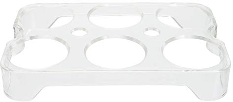PATKAW Bo?Te de Rangement D' ?ufs de Réfrigérateur de 6 Grille: Plastique de Grande Porte- Porte- Empilable Porte- Porte- Recouverts Conteneur D' ?ufs Range Œuf