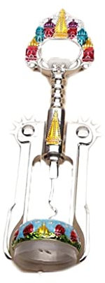 WDPP Bottiglia Tridimensionale a cavatappi da apribottiglie in Lega di Castello in Stile Europeo retrò Apriscatole Semplice Multifunzionale