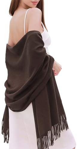 RIIQIICHY Ladies Taupe Scarf Pashmina Shawls and Wraps for Wedding Scarfs for Women Winter Warm