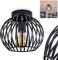 Deckenleuchte Oravi moderne Deckenlampe aus Metall in Schwarz, Leuchte im modernen Design mit Lichteffekt, ø20 cm, 1-flammig, 1 x E27, ohne Leuchtmittel