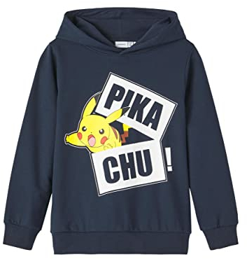 NAME IT Jungen NKMJAREL Pokemon Sweat WH BRU NOOS BFU Sweatshirt, Dark Sapphire, 146/152