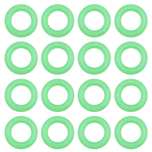 EMSea 100 Stück Angel-Bissanzeiger O-Ringe Angeln Silikon Unterlegscheibe Glow In The Dark Ring 9 mm ID 15 mm OD für Angeln Bissanzeiger Angelrutenverbinder Zubehör Angelzubehör