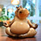 Juliahestia Nilpferd-Figur, Yoga-Statue, Meditation, Nilpferd, Geschenke für Liebhaber, Frauen, Muttertag, Krimskrams, Regal, Büro, Heimdekoration, Zen, Raumdekoration, Schreibtischzubehör