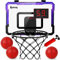 Kiztoys Panier de Basket Enfant, Mural Panier Basket Interieur avec Tableau d'affichage électronique 3 Ballons et Pompe à Air, Portable Jeux de Basketball Jouets Cadeau pour Garçons Filles