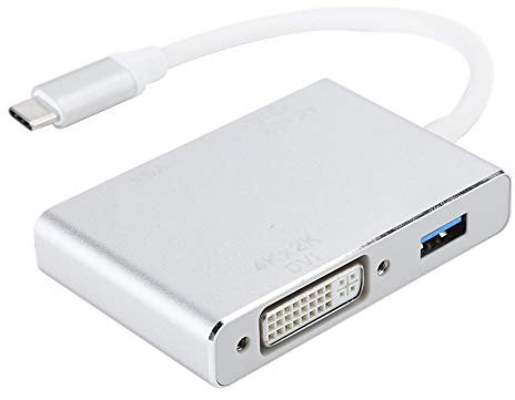 SYH&AQYE USB To HDMI Adapter, 4 in 1 Type-C To HDMI VGa DVI USB3.0 Cable Converter, 1080P Adapter Cable for PC Laptop HDTV Projectors HDMI Input Devices