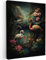 MuchoWow© Leinwand Bilder 60x80 cm Wanddeko Wohnzimmer Aesthetic Room Decor Deko Zimmer Wandbilder Modern Fotogeschenke Flamingo - Blumen - Dschungel - Vögel - Natur