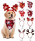 4pcs hundehalstuch Weihnachten und 4pcs haarreif Weihnachten, weihnachtskostüm Katze Hunde, weihnachtshaarreifen Hunde Katze, Geschenke für Hunde, Weihnachten Haustier Halstuch für Hunde und Katze