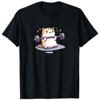 Süsse Katze Fitness Workout süsses lustiges Gym Training T-Shirt