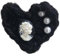 broche coeur camée Marie Antoinette noire