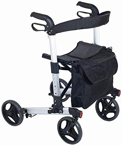 Einkaufsrollator, Senioren, Gehhilfe, Leichtes Gehgestell, Hilfsmittel, Mobilitätswagen, Kinderwagen, Roller, Faltbar, Mit Tasche, 4 Räder Für Ältere Menschen, Doppelter Komfort