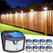 Luz Solar Exterior, 3 Modos Luz Solar Exterior Jardin con Sensor de Movimiento, IP65 Impermeable Focos Led Exterior Solares para Jardín, Garaje, Calle, Patio, Caminos, Puertas Delanteras (8 Paquete)