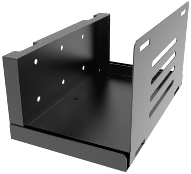 Soporte de Pared para CPU, Ancho Ajustable de 4.8 a 8.3 Pulgadas, Metal, Soporte de Montaje en Torre de computadora para PC de Escritorio
