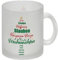 Christbaum Glas Tasse mit Spruch Frohe Weihnachten und Gutes Neues Jahr Weihnachtsbaum des Friedens Hoffen Glauben Lieben mit Tannenbaum Christkind