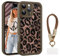 Leopard Cheetah Print Case for iPhone 16 Pro, Cheetah Print Case for Phone with Lanyard, Soft Silicone Slim TPU All-inclusive Lens Shockproof Cover for Girls Women (Brown Leopard)