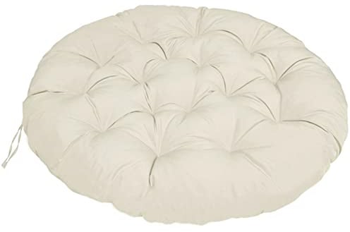 ZTGL Polster für Papasansessel, Rund Durchmesser 80-180 cm Dicke Wasserdicht Outdoor/Indoor, Bodenkissen Kissen für Gartenmöbel, Großer Sitzauflage Auflage für Papasan,Beige,170x170cm