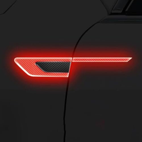 PSFVHHQI Auto Reflektierend Aufkleber FüR VW Amarok II Pick-up 2022-2024, Auto-Reflektor TüRschutzstreifen Nacht Warnaufkleber Kratzfeste ZubehöR,B