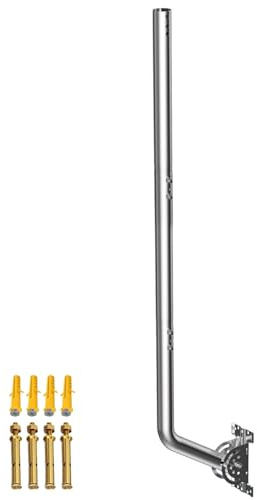 Universal Aerial Mast for TV, Satellite, Radio, Wifi Aerials, J-Pole and Wall Mount 82cm