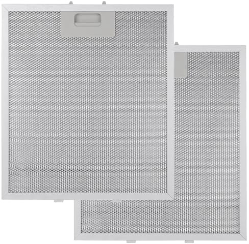 2 pièces Filtre pour Hotte, 320mm x 260mm Graisse en Métal pour Hotte Aspirante Facile à Nettoyer Filtre de Hotte pour Hottes Aspirantes de Nombreuses Grandes Marques