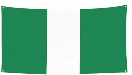 Bandera de Nigeria con estampado de bandera de Nigeria, pancarta colgante para decoración de cumpleaños, Navidad, Halloween