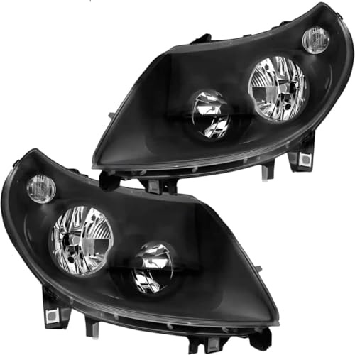 CR-Lights Schwarze Scheinwerfer Set für Fiat Ducato Citroen Jumper Peugeot Boxer 2010-2014