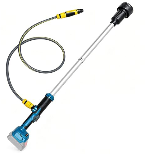Akku Regenfasspumpe Wasserpumpe für Makita Akkus 18V, Kabellose Stab-Wassertransferpumpe mit 2x3.0Ah Akkus, max. Fördermenge 3000 L/h, Förderhöhe 6m, für Pool, Teich, Keller, Regentonnen (Ohne Akku)