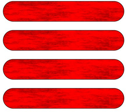 carstyling XXL Aufkleber Dimension Holografie-Leucht-Reflektoren 105 x 105 mm rot