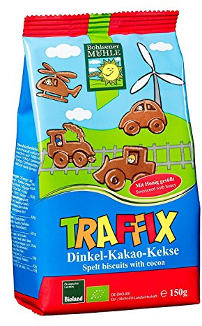 Bohlsener Mühle Traffix Dinkel-Kakao-Kekse, 6er Pack (6 x 150 g) - Bio