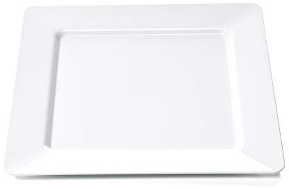 WAS 9365 280 - Plato llano (melamina, cuadrado, 28 x 28 cm, 12 unidades)