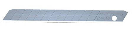 NT Cutter Lames noires ultra tranchantes de 9 mm, 50 lames/paquet, 1 paquet (BA-54P)