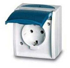 Niessen ocean - Base bipolar toma tierra schuko con tapa serie ocean