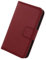 Gukas Design Echt Leder Tasche Für TP-LINK Neffos C5L 4.5 Hülle Handy Flip Brieftasche mit Kartenfächer Schutz Protektiv Genuine Premium Case Cover Etui Skin (Dark Rot)